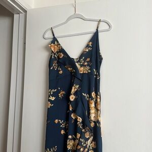 blue floral dress